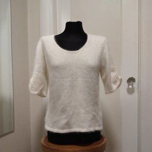 Cloud Soft White Angora Caslon Sweater